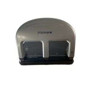 Paperpro-Bostitch 2240 Inpress 3-Hole Punch, 40-Sheet Capacity, Black/Silver